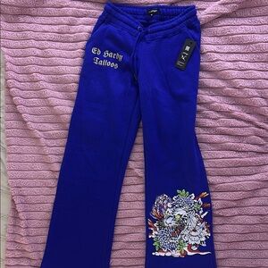 🩵WMNS • NWT🏷️ Ed Hardy Blue Sweat Pants!🩵